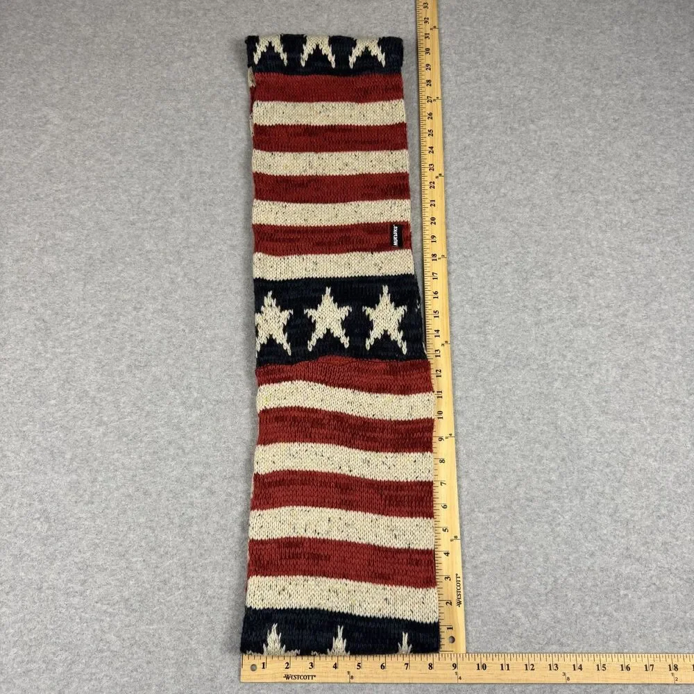 Muk Luks USA Flag Red, White and Blue Chunky Knit Infinity Scarf 8